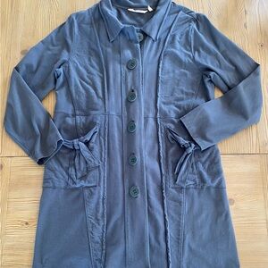 Soft surroundings  grey heavy cotton jacket large